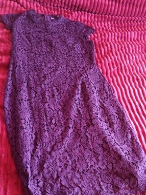 Women's Purple Lace Sheath Dress